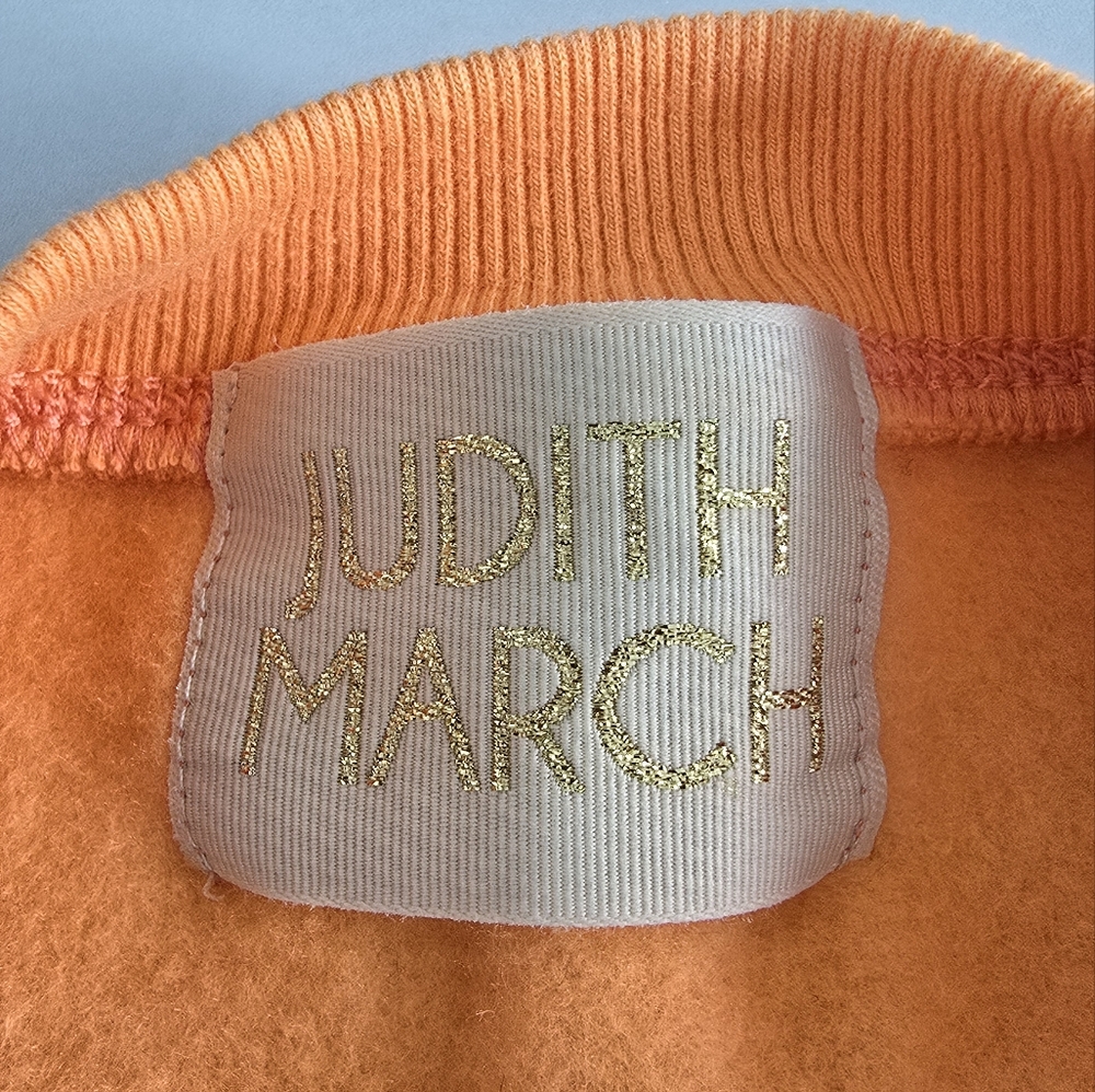Judith March Beach Bum Sequined Crew Neck Sweatshirt - Orange - Size Small - Picture 2 of 5